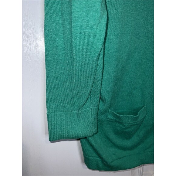 Old Navy Women’s Long Lean Button Cardigan XL Jade Green Pockets long sleeve - Picture 3 of 14